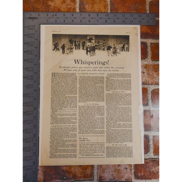 1918 "Whisperings!"‎ Original Vtg Magazine Page WWI by Samual Hopkins Adams - Picture 4 of 12